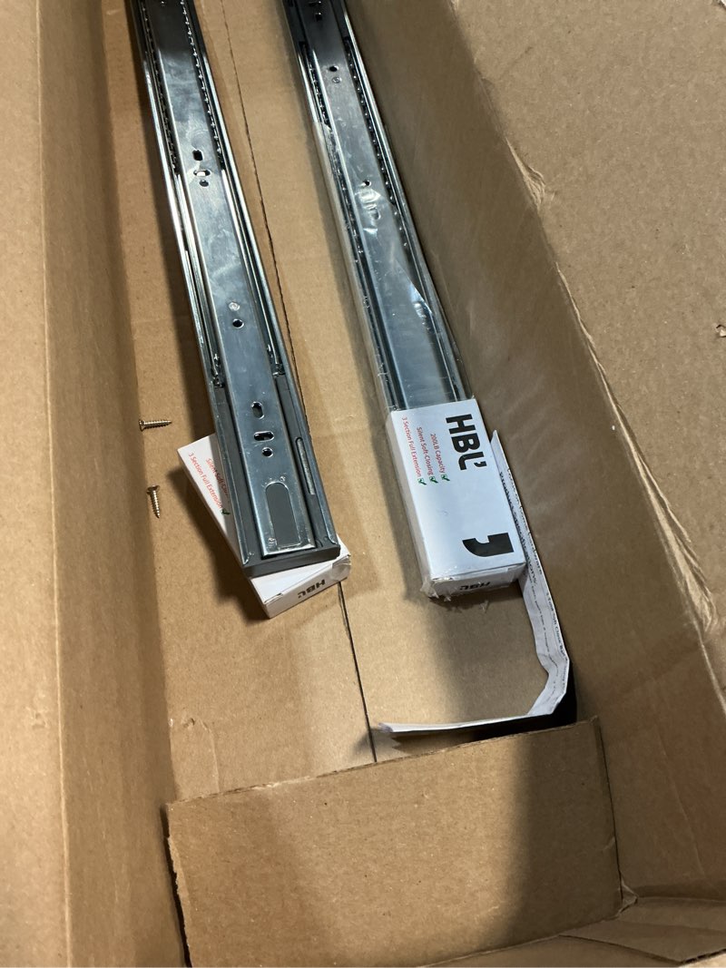 Condition photo showing Good Condition for ((Similar ))LONTAN 14 Inch Soft Close Drawer Slides 1 Pair Heavy Duty Ball Bearing Dresser Drawer Glides 12.4\" Extension Cabinet Rails 100 LB Capacity