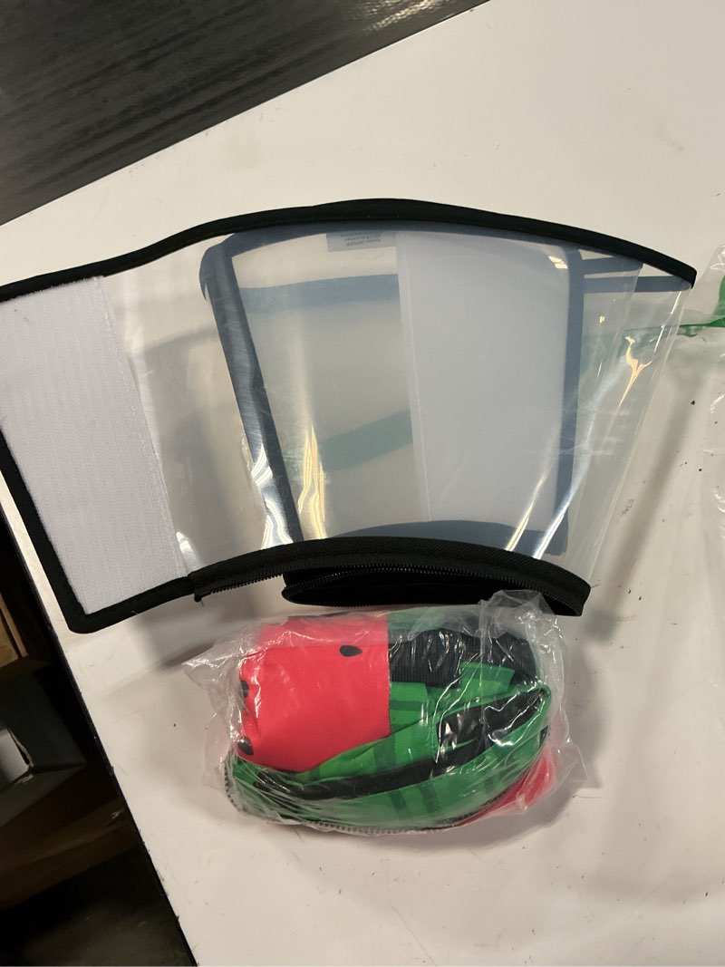 Condition photo showing Good Condition for supet raised inflatable dog cone collar to stop licking, soft dog cone alternative after surgery, pet neck donut collar for small medium large dogs watermelon l(neck 12"-16")