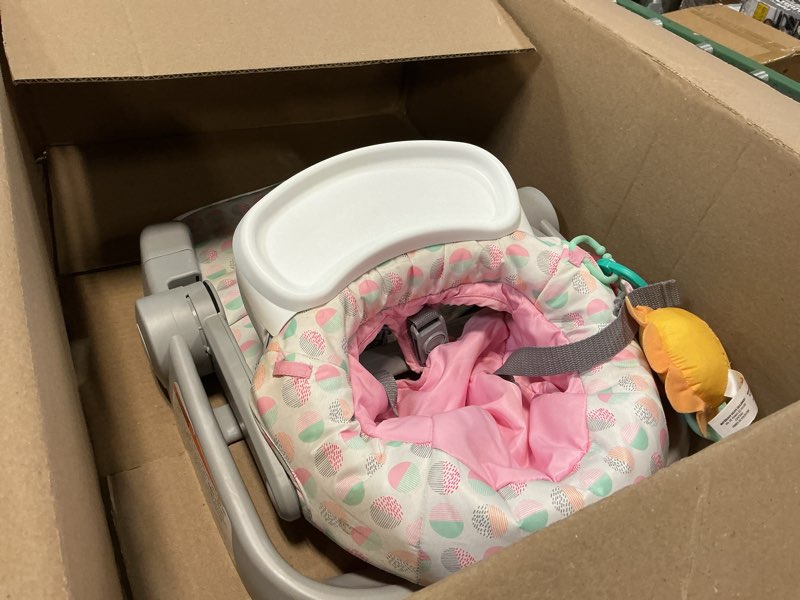 Condition photo showing As Is for Summer Infant Learn-to-Sit Stages 3-Position Floor Seat, Sweet-and-Sour Pink – Sit Baby Up to See The World – Activity Seat is Adjustable – Includes Toys and Tray