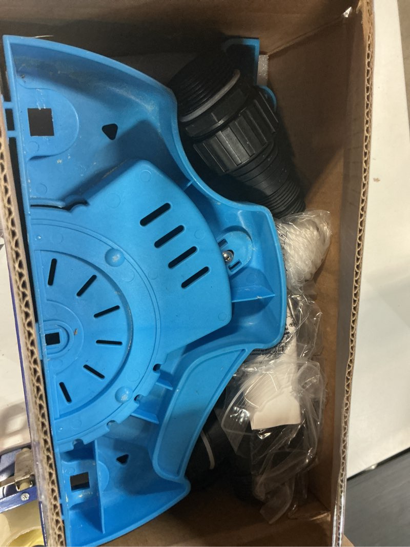 Condition photo showing As Is for 1/2hp swimming pool cover pump automatic on/off 3500gph submersible water pump with filter net 3/4” check valve adapter & 25ft power cord 110v sump pump for swimming pool hot tubs pond basement blue