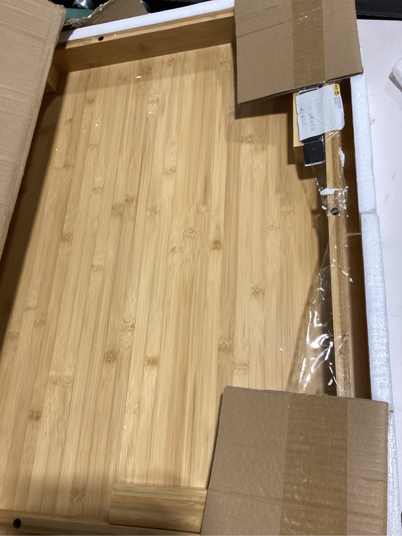 Condition photo showing Good Condition for sh tables japanese-style bamboo square & multi-function dining table - low computer desk, size: 80x80x27cm