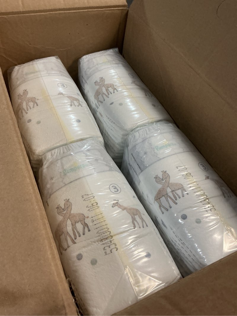 Condition photo showing New/Like New for Pampers Swaddlers Diapers, Size 3 (13-26 lbs), 136 Count, Absorbent, Keeps Baby Dry and Comfortable, Skin Safe Disposable Baby Diaper (Packaging May Vary) Size 3 136