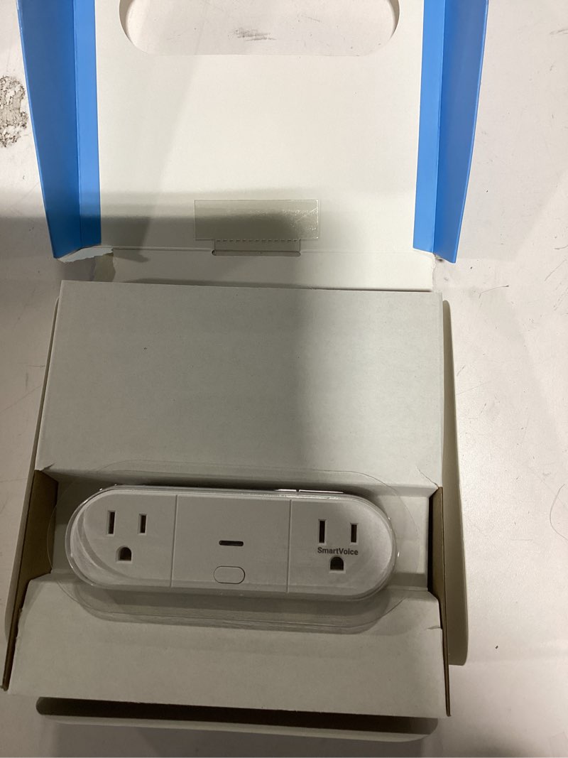 Condition photo showing New/Like New for Emerson SmartVoice 2-in-1 Dual Wall Plug, Offline 30+ Voice Control Commands - No APP, No WiFi, No Setup, Smart Outlet Extender for Home and Office, Sleep & Wake Timer, ETL Listed