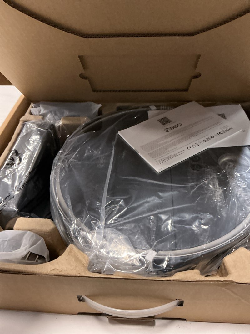 Condition photo showing New/Like New for 360 s10 robot vacuum and mop, smart obstacle avoidance, ai-powered 3d vision, ultra-slim hidden lidar design, intelligent carpet cleaning, 3300pa suction for pet hair, 520ml water tank, voice control
