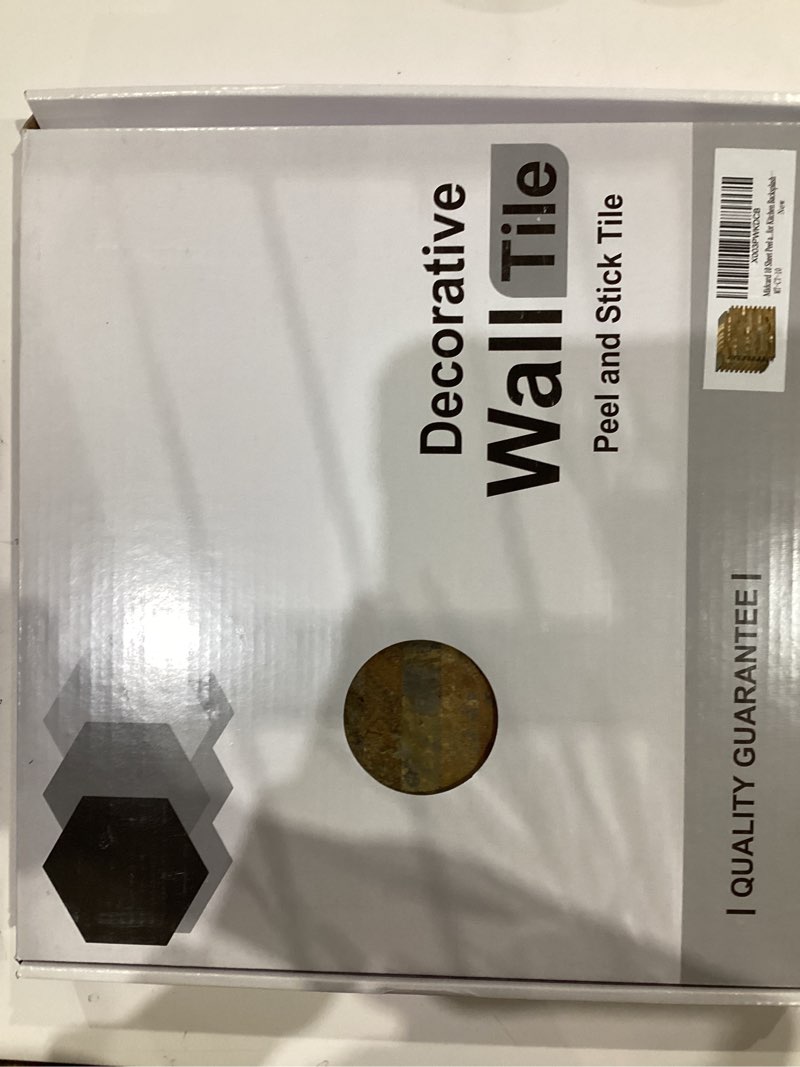 Condition photo showing New/Like New for Midcard 10 Sheet Peel and Stick Backsplash PVC Wall Tile,for Kitchen Backsplash… 10 Rectangular Rusty Brown