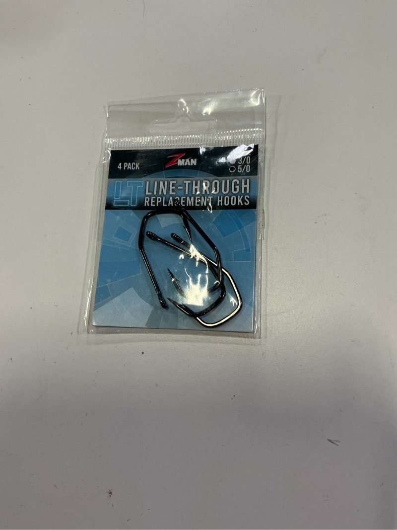 Condition photo showing New/Like New for z-man line through replacement hooks - 4 pack size 5/0