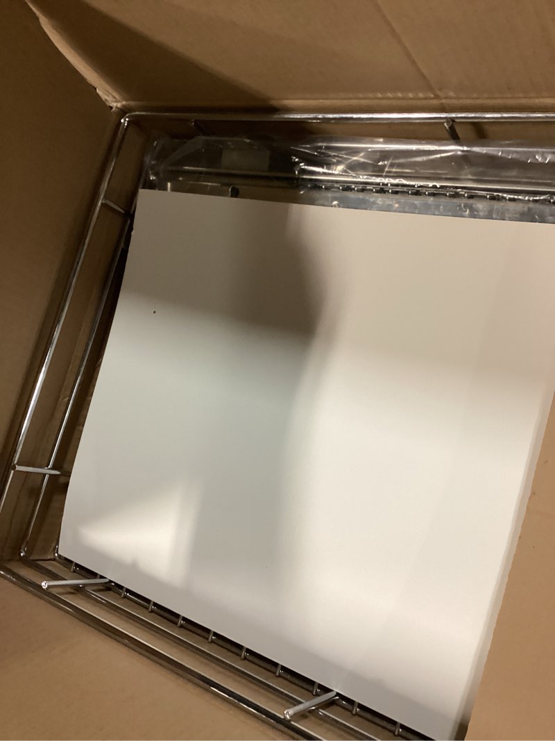 Condition photo showing Good Condition for Pull out Cabinet Organizer, 15"W X 21"D, Heavy Duty Smooth Sliding Under Cabinet Shelves for Pots and Pans, Full-Extension Roll out Drawers, Slide out Organization for Home Kitchen Pantry Chrome 15" W x 21" D (1-Tier)