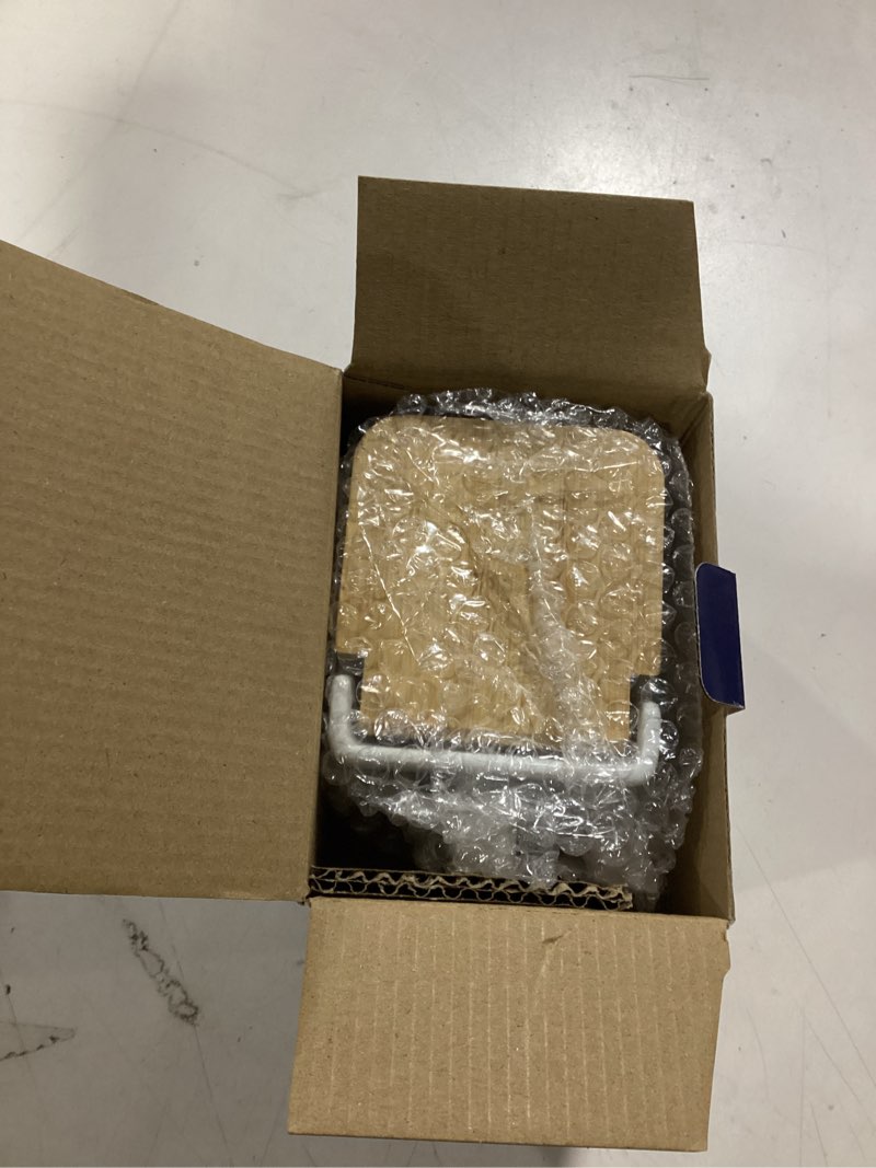 Condition photo showing As Is for RSVP International White Stoneware Kitchen Collection, Salt Box, 4.5x3.25x3.5"