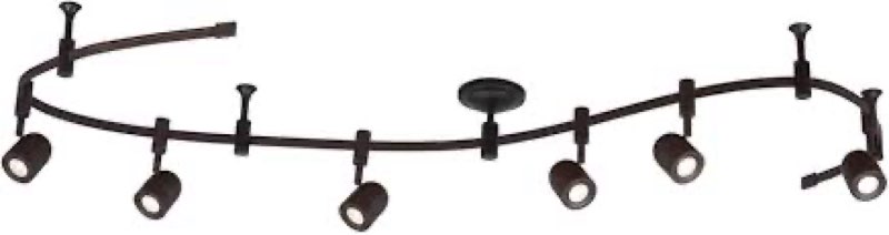 Catalina Lighting 96" Track Ceiling Light, Oil Rubbed Bronze, Transitional 5-Light LED Flex Track, B