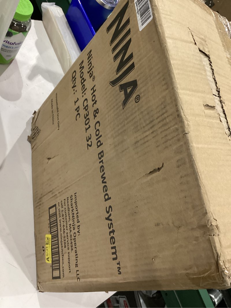 Condition photo showing Good Condition for Ninja Hot and Cold Brewed System, Auto-iQ Tea and Coffee Maker with 6 Brew Sizes, 50 fluid ounces, 5 Brew Styles, Frother, Coffee & Tea Baskets with Glass Carafe (CP301),Black