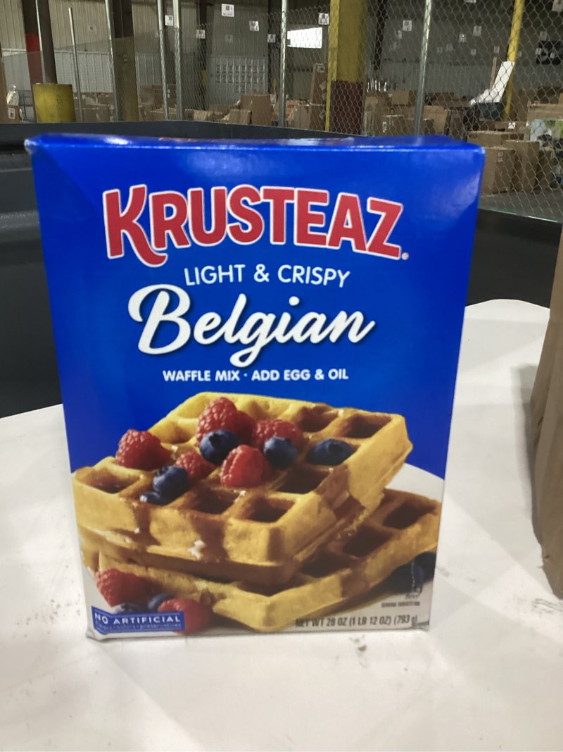 Condition photo showing New/Like New for Krusteaz light and crispy Belgian