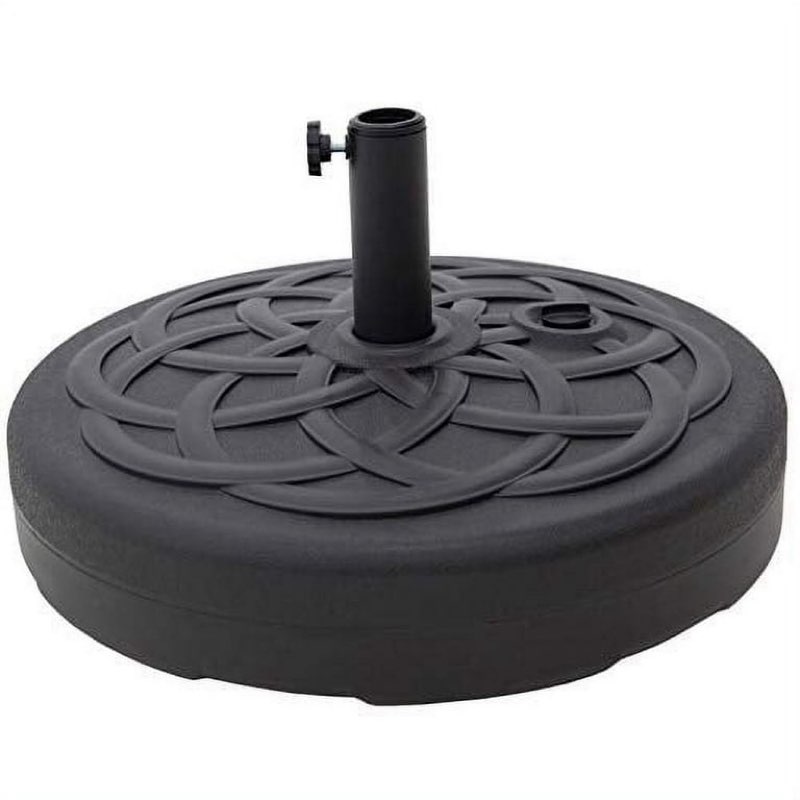 c-hopetree 112 lb heavy duty water fillable base stand for patio outdoor table umbrella, black