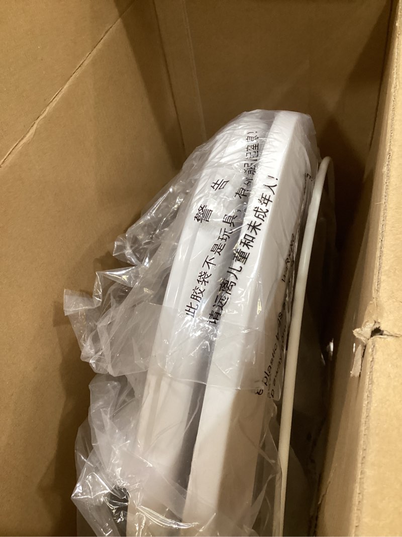 Condition photo showing As Is for zmjh bidet toilet seat, electric smart heated seat with slow closes, vortex wash, warm dryer, rear and front wash, warm water, remote control, and night light, white, a102s-w (elongated)