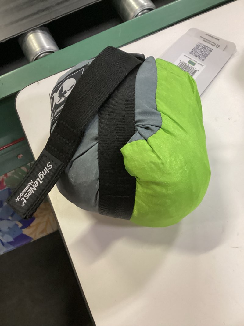 Condition photo showing New/Like New for eno - hammock - singlenest - grey/chartreuse