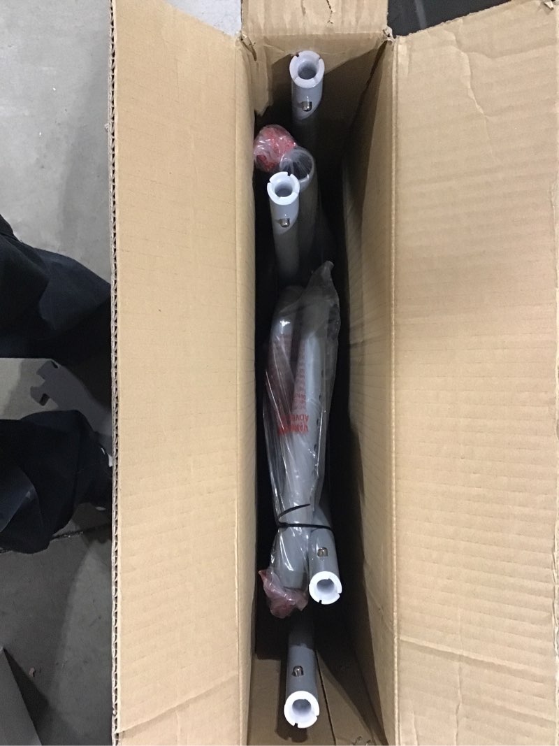 Condition photo showing As Is for Medline Lightweight Two Button Folding Walker with 5" Wheels, Aluminum Frame Supports up to 300 lbs Metallic 1 Count (Pack of 1)