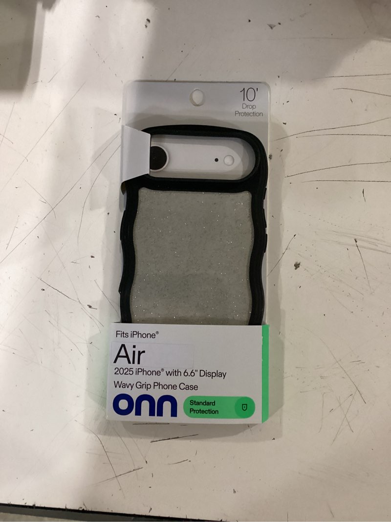 Condition photo showing Good Condition for onn wavy grip phone case for iphone 17 - black/gold glitter