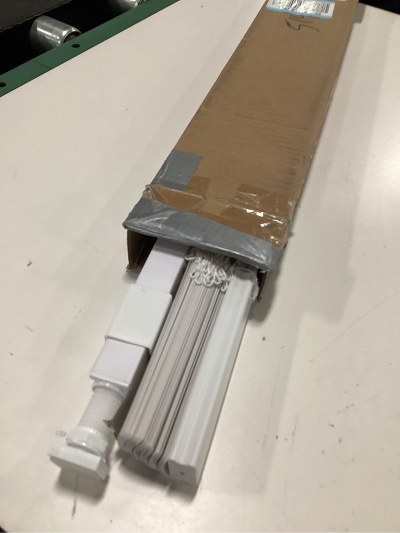 Condition photo showing Good Condition for LazBlinds No Tools No Drill 1" Vinyl Mini Blinds, Cordless Blinds for Windows, Light Filtering Horizontal Window Blinds & Shades, 33 1/2" W x 48" H, White Cordless-white 33 1/2" W x 48" H