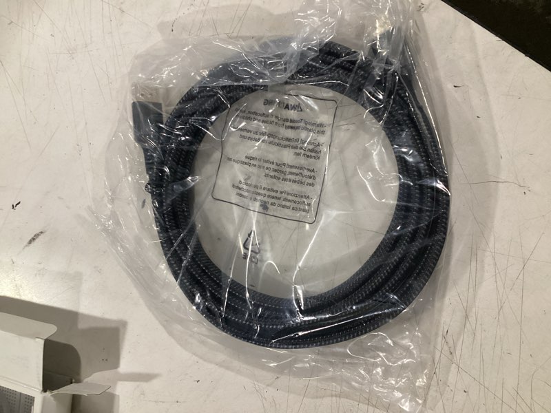 Condition photo showing Good Condition for stouchi displayport 2.1 cable 15ft, 54gbps uhbr13.5 [16k 8k 4k@240hz] long gaming cord, dsc 1.2a, freesync g-sync dp cable, snag-free shielded for rtx 5090, rx 7900, monitor grey 15ft 1