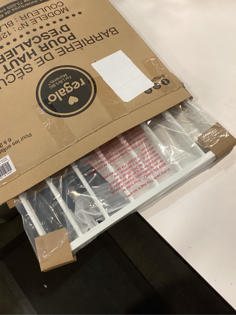 Condition photo showing New/Like New for Regalo 2-in-1 Extra Wide Stairway and Hallway Walk ThroughBaby Safety Gate, Hardware Mounting, White 24"x40.5"x28.5"(Pack of 1) White 24-40.5"W x 28.75"H