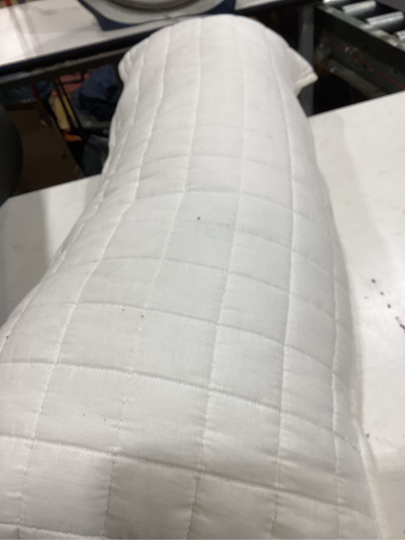 Condition photo showing As Is for utopia bedding full body pillow for adults (white, 20 x 54 inch), long pillow insert for sleeping, ideal for side sleepers 20x54 inch (pack of 1) white