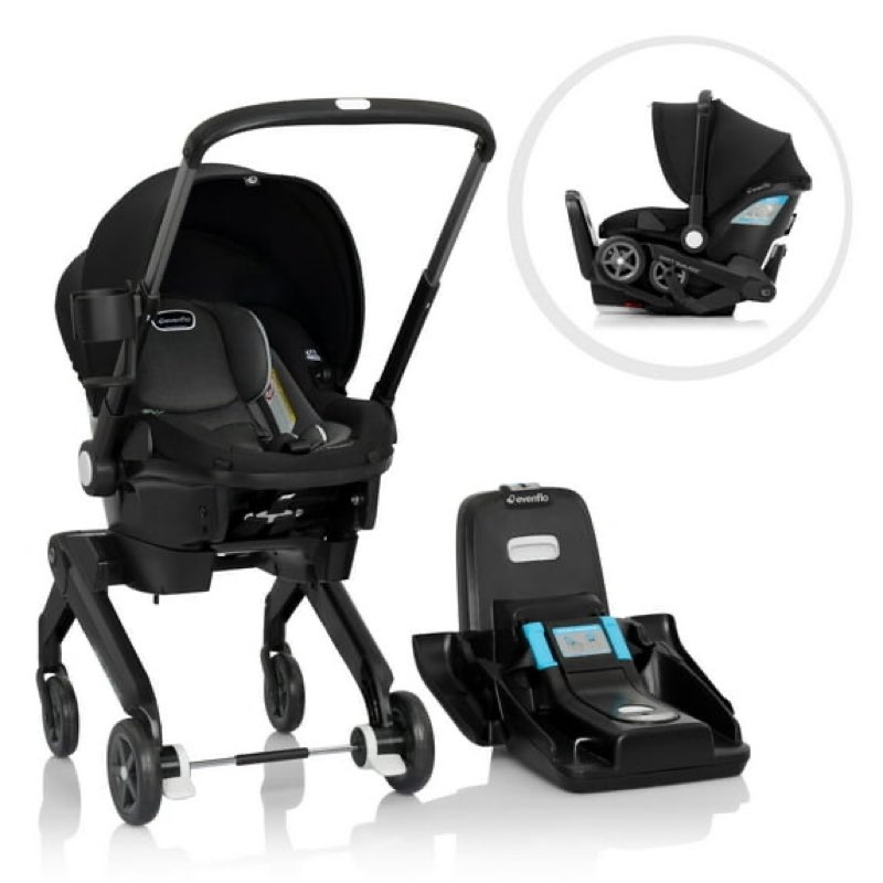 evenflo shyft dualride infant car seat and stroller combo, beaufort