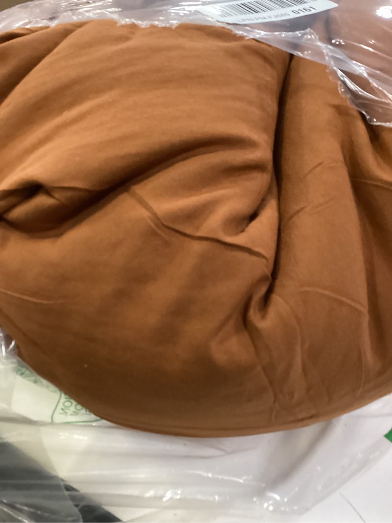 Condition photo showing As Is for WRENSONGE Full Size Comforter Sets- 7 Pieces Soft Terracotta Bed in a Bag with Fitted Sheet, Flat Sheet, 2 Pillow Shams, 2 Pillowcases, Warm Bedding Sets for All Season Terracotta 7Pcs-Full(80"*90")
