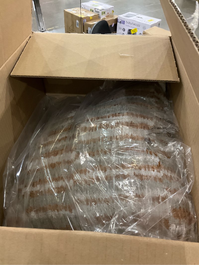 Condition photo showing New/Like New for Riverbrook Home Zippered Cushion Cover Pillow with Removable Soft Angel Hair Filler, Bennett Copper - Brown, 20 x 20-Inch