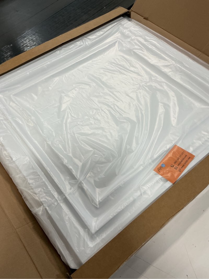 Condition photo showing Good Condition for Art3d PVC Ceiling Tiles, 2'x2' Plastic Sheet in White (12-Pack) 24"x24" White 1 12