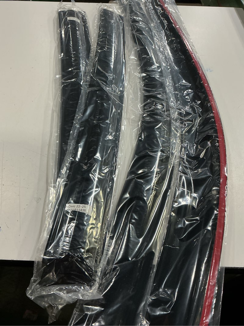 Condition photo showing New/Like New for kpy window visor compatible with honda civic hatchback 2022-2025, 4pc rain guard side window vent deflectors tape-on mugen style, 2022 2023 2024 2025 2022-2026 civic hatchback