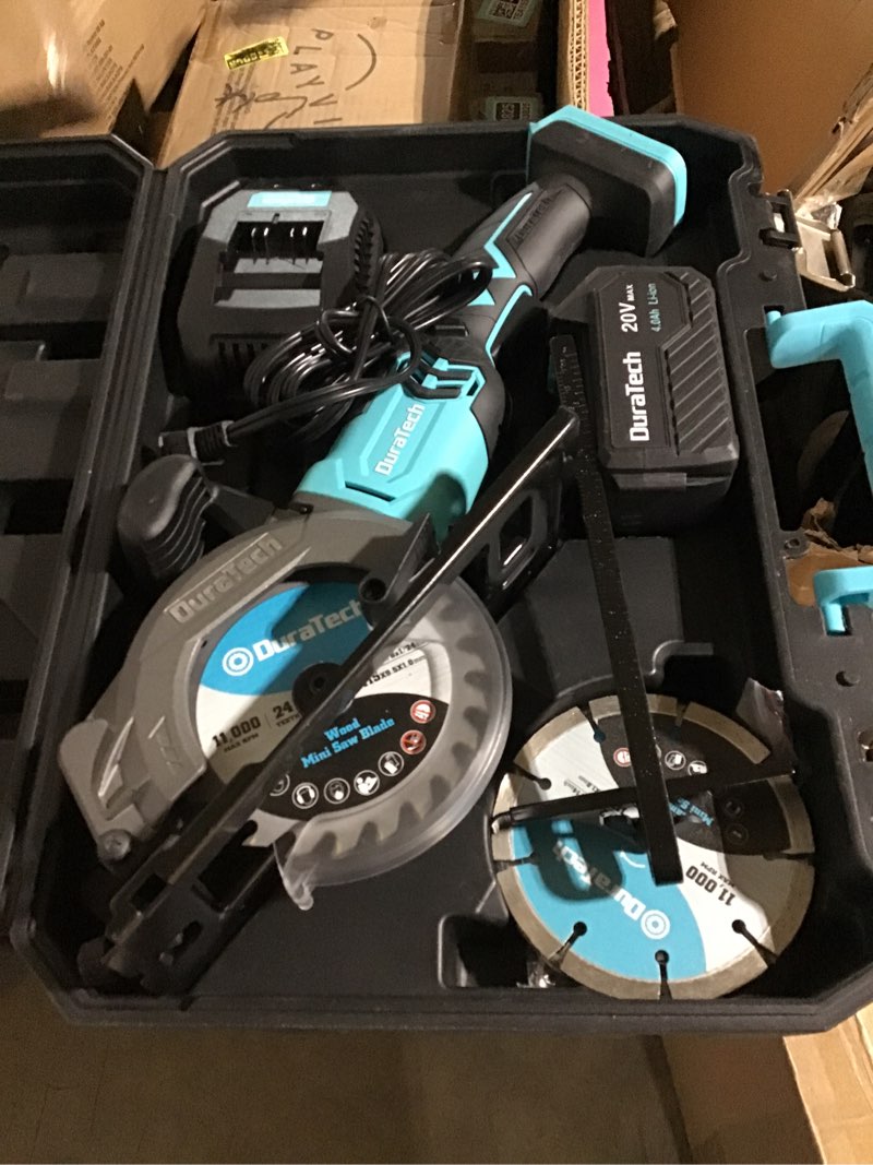 Condition photo showing Good Condition for duratech 20v cordless mini circular saw