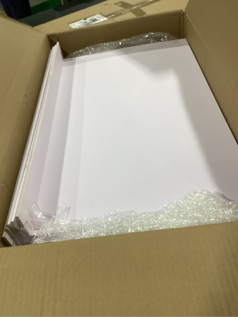 Condition photo showing Good Condition for Hoolerry 5 Pcs Wire Shelf Covers Foamed PVC Wire Rack Covers for Removable Closet (Not Wood) Pantry Shelves for Cabinet Bathroom Kitchen Shelving Decoration(White,26x16inch) 26x16inch White