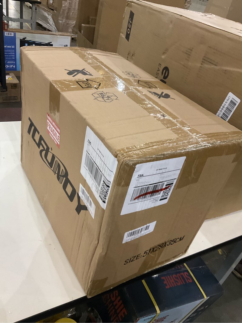 Condition photo showing New/Like New for TCFUNDY Snow Machine with 12 LED Lights, 1500W Snow Snowflake Making Machine with 9 Color Lights Effect Snowflake Maker with Remote Control for Christmas Wedding Kids Party Stage