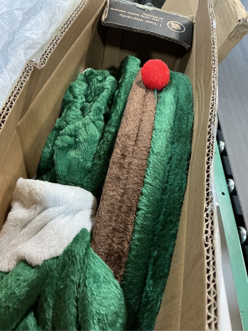 Condition photo showing As Is for (Similar)Christmas Tree Cat Tower for Indoor Cats, Multi-Level Wooden Cat Tree with Sisal Scratching Posts, Cozy Cat Beds & Modern Holiday Design, Green