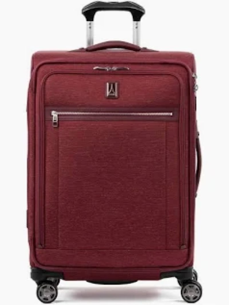 travelpro platinum elite softside expandable checked luggage, 8 wheel spinner suitcase, tsa lock, me