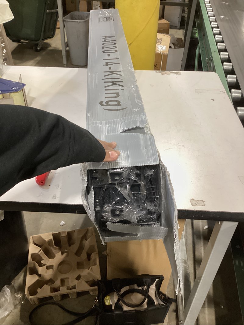 Condition photo showing New/Like New for Metal Bed Frame,King Size Bed Frame with Storage Space,Heavy Duty Sturdy Mattress Foundation,Easy Assembly,No Box Spring Needed, Black,14 Inch,King King 14 Inch