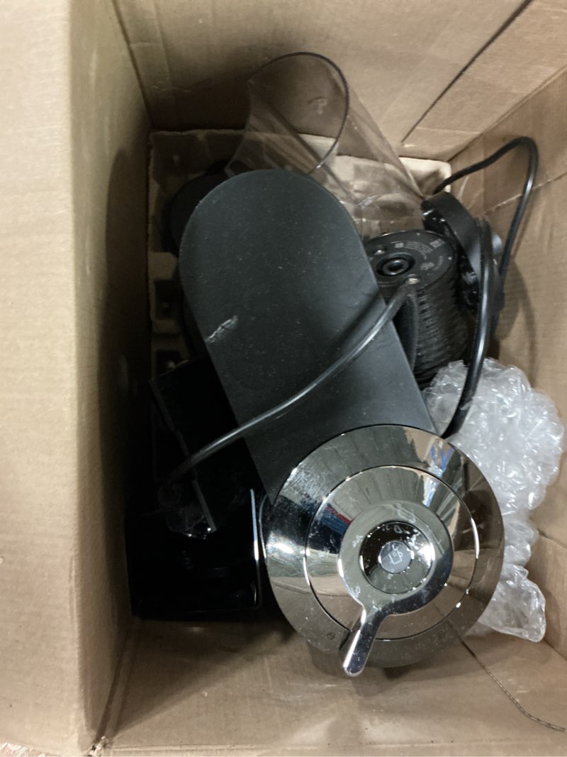 Condition photo showing As Is for Nespresso Vertuo Next Deluxe Coffee and Espresso Maker, Pure Chrome with Aeroccino Milk Frother,1.1 liter, Black,Dark Chrome