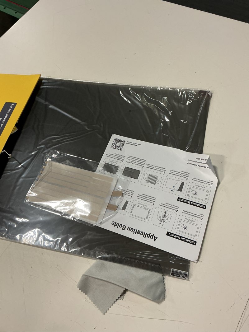 Condition photo showing Good Condition for f forito 27 inch 16:9 360°privacy screen protector for computer monitor, removable eye protection anti blue light anti glare computer screen privacy shield for all 27" widescreen monitors