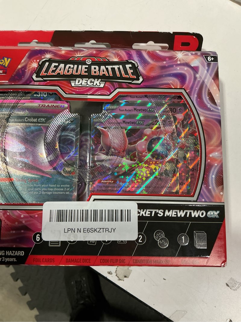 Condition photo showing New/Like New for pokémon tcg: team rocket’s mewtwo ex league battle deck