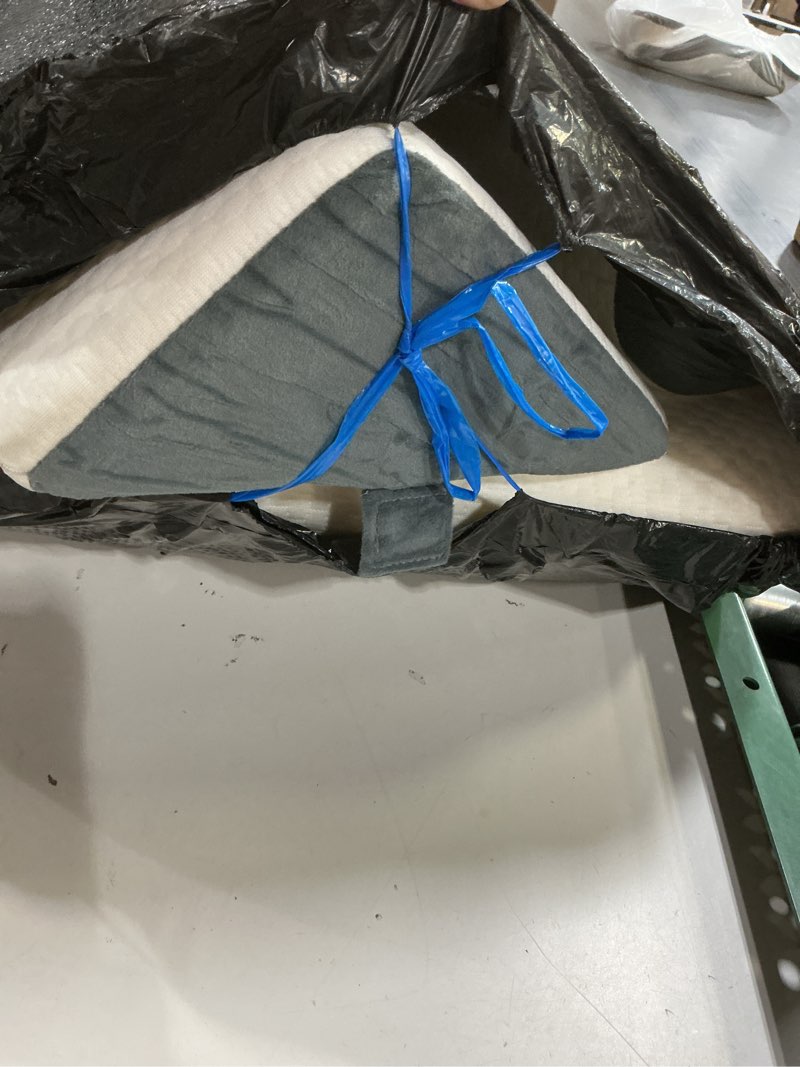 Condition photo showing As Is for 3PCS Wedge Pillow Set for After Surgery, Back Pillow for Bed Sitting up, 10-in-1 Foam Wedge Pillow for Acid Reflux & Back Pain Relief, Post Surgery Pillow for GERD & Snoring, White White 3PCS