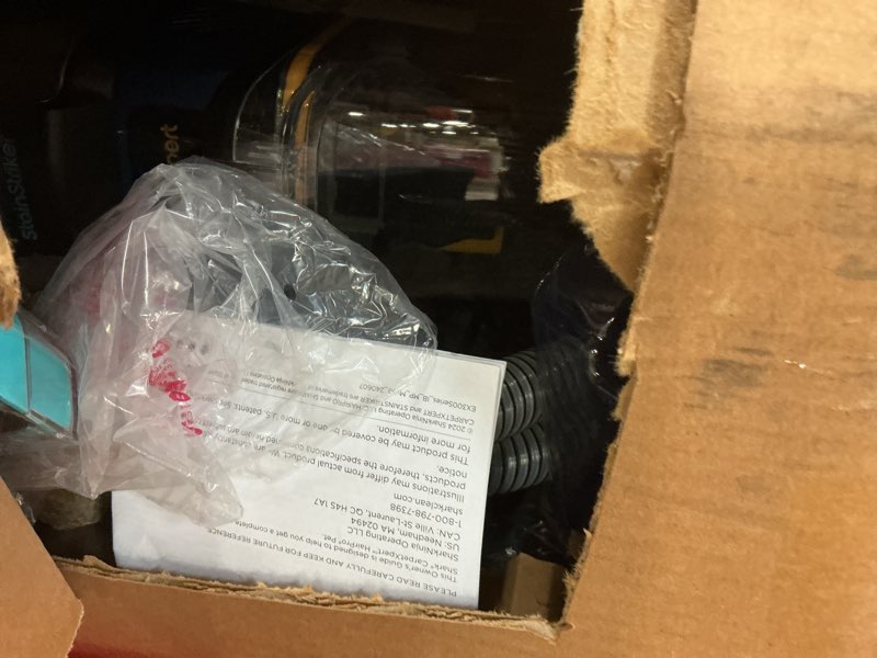 Condition photo showing Good Condition for Shark CarpetXpert HairPro with StainStriker Upright Carpet, Area Rug & Upholstery Cleaner, Perfect for Pets & Hair Removal, Carpet Shampooer, 5 Cleaning Tools, Pet Cleaning Solution, Navy, EX304