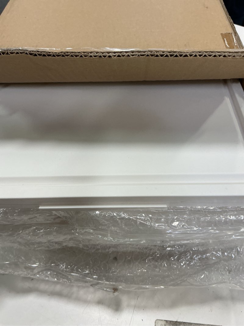 Condition photo showing Good Condition for Closet Organizers and Storage 70Qt 3 Pack Stackable Storage Bins with 1 Lid Closet Organizer Boxes for Clothes Foldable Storage Box for Clothes/Office Supplies/Snacks(23Qt X 3) White M