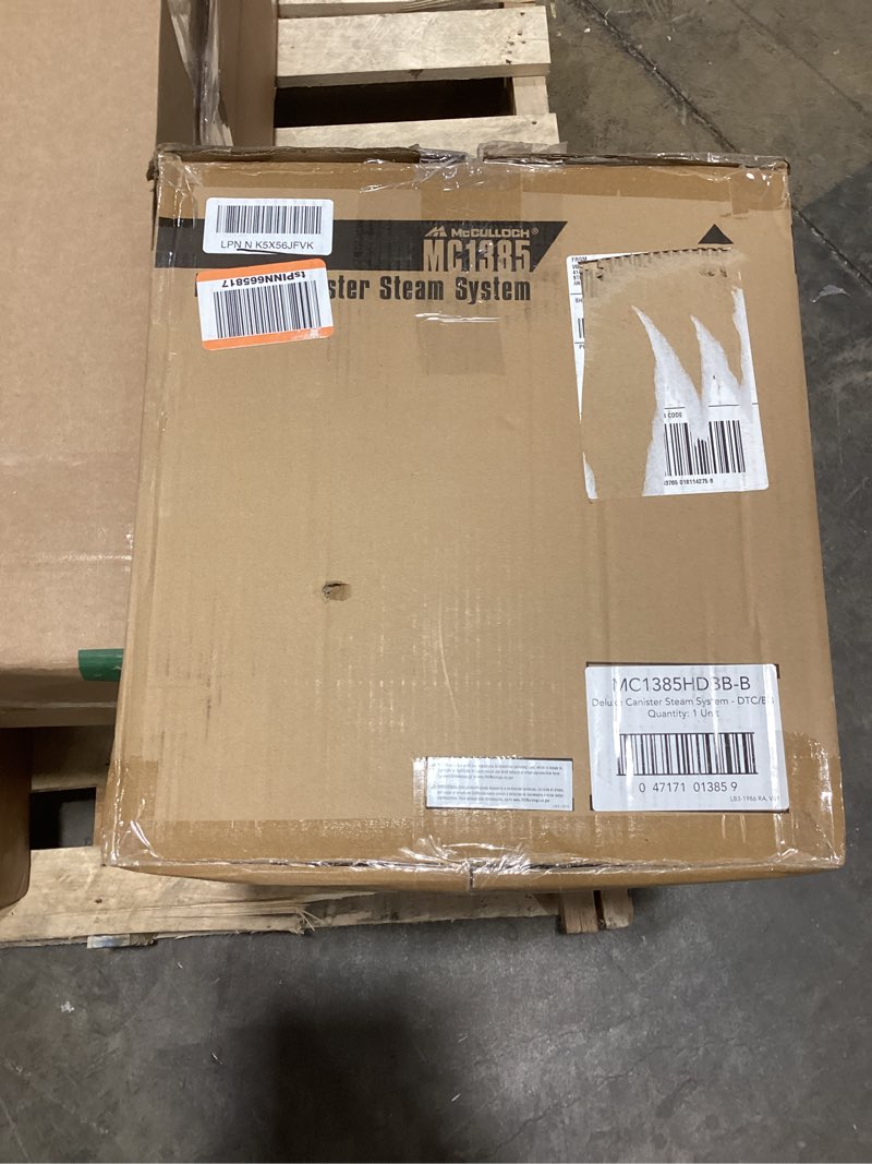 Condition photo showing Good Condition for mcculloch mc1385 deluxe canister steam cleaner, 2-hour runtime, chemical-free, 23 accessories: mop head, brushes & more - built for home, tile, carpet, furniture, & personal car detailing