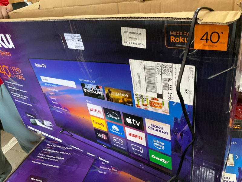 Condition photo showing Good Condition for roku smart tv 2026 – 40-inch select series, 1080p full hd tv – roku tv with voice remote – flat screen led television with wi-fi for streaming live local news sports & movies, bluetooth headphone mode 40" 1080p