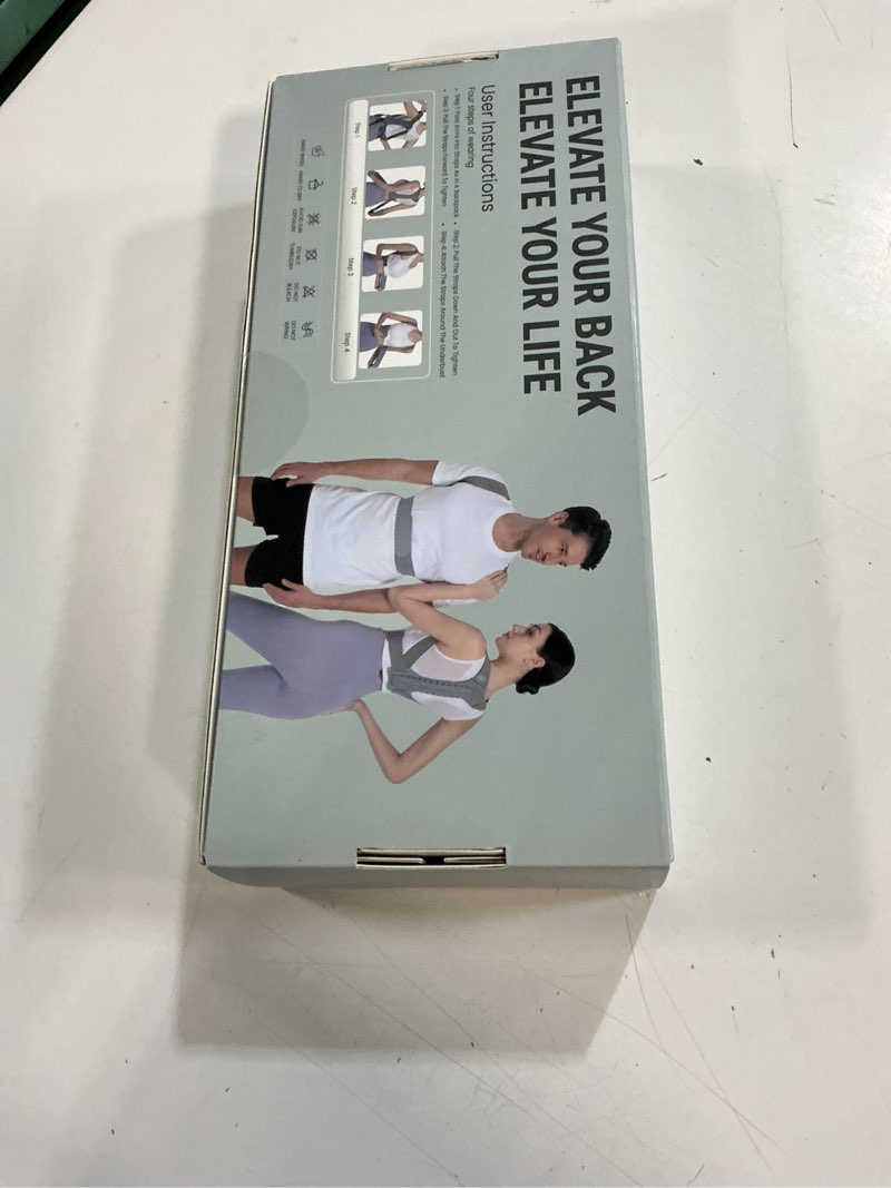 Condition photo showing New/Like New for ofir upper back brace posture corrector for women & men, adjustable & breathable back straightener posture corrector for men, gradually help improve poor posture. medium