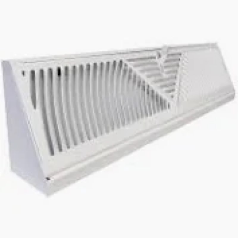 Baseboard Register Diffuser Vent Covers: 18 Inch Baseboard Diffuser (Duct Opening Size) - Smooth Air