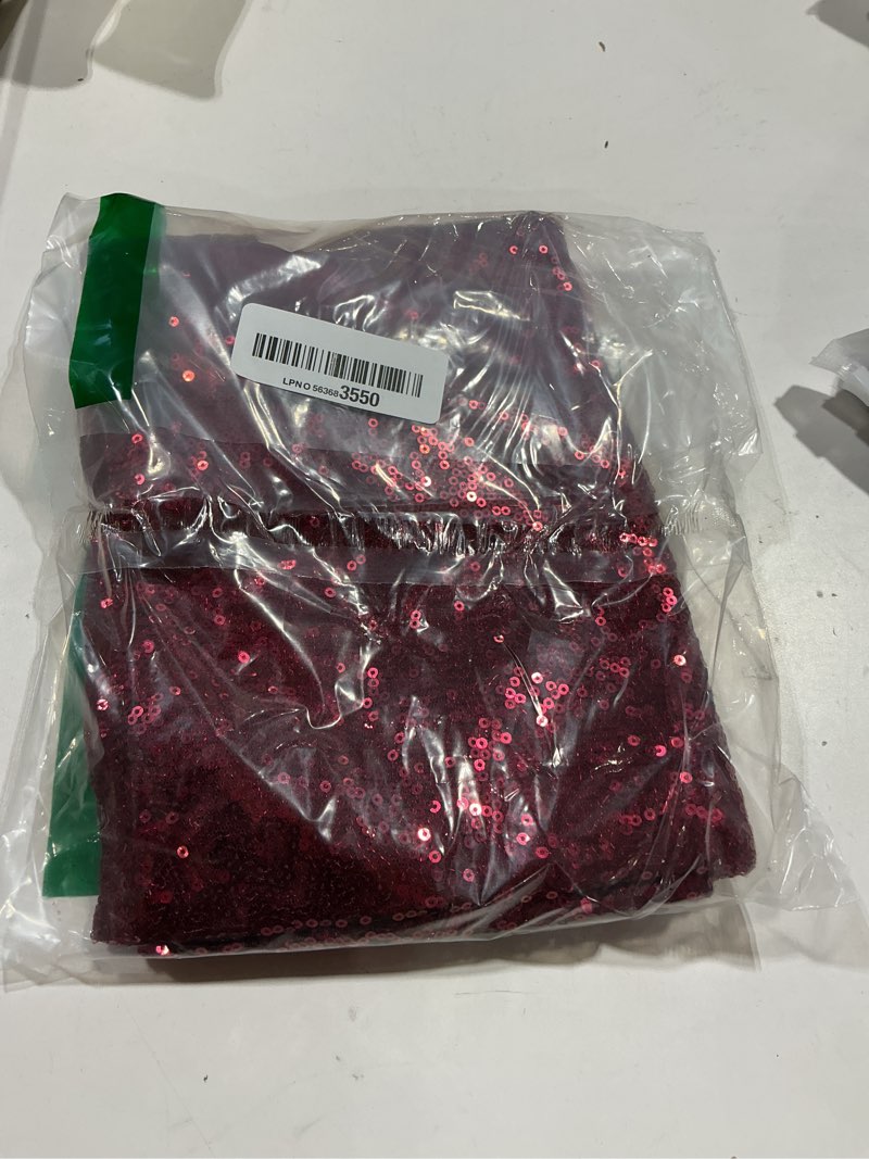 Condition photo showing Good Condition for shinybeauty sequin table runner burgundy 12x108 inch glitter table cover | high density sequin, not see through, for bridal shower, birthday, christmas, party table decorations, red themed centerpiece 1pc 12x108-inch burgundy