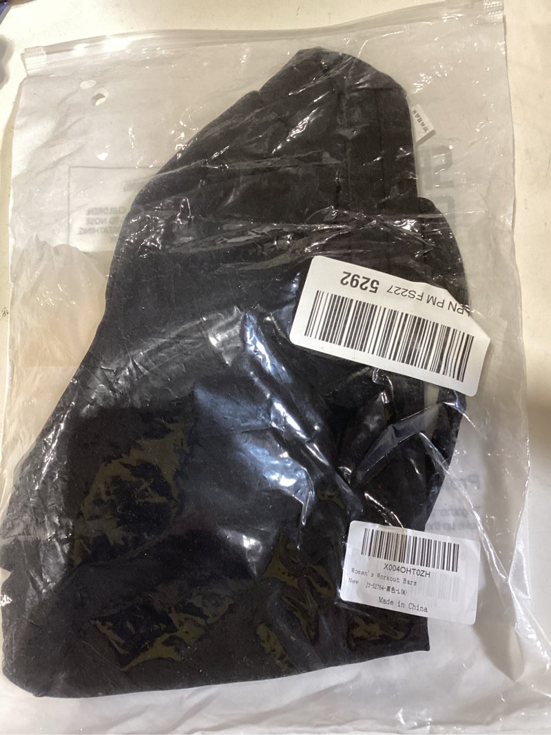 Condition photo showing Good Condition for halter sports bra for women seamless twisted backless workout bras removable padded deep v crop top for yoga gym black medium