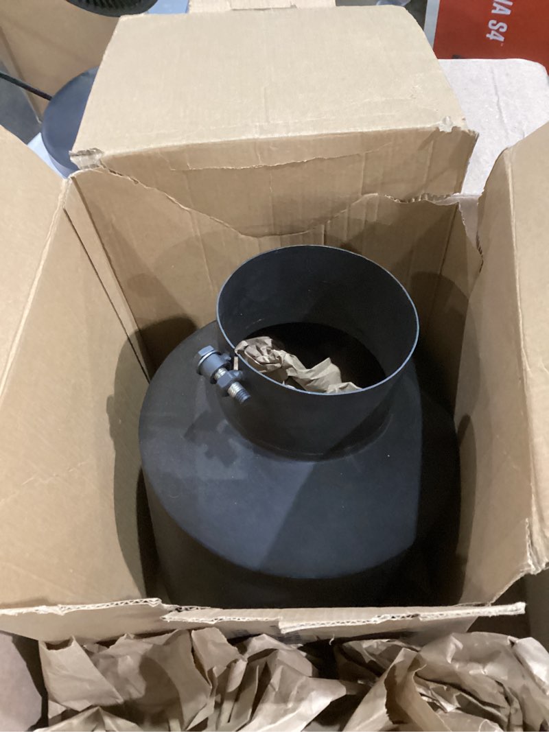 Condition photo showing Good Condition for LCGP 5" Inlet 10" Outlet 15" Long Rolled End Angle Cut Bolt On Exhaust Tip Tail Pipe,Black Powder Coated. Painted black 5“x10"x15"