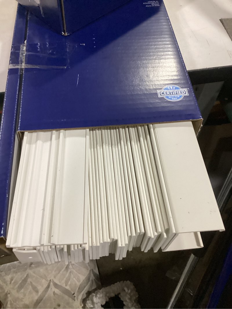 Condition photo showing Good Condition for levolor trim+go 2-in slat width 36-in x 64-in cordless white faux wood room darkening horizontal blinds