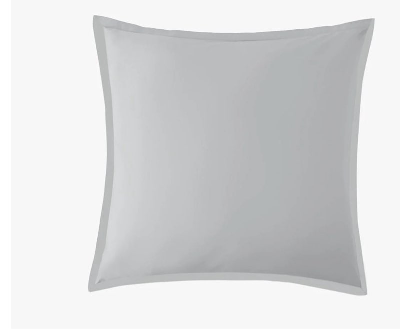signature giza cotton sateen euro sham, euro, light grey ( 3 pcs